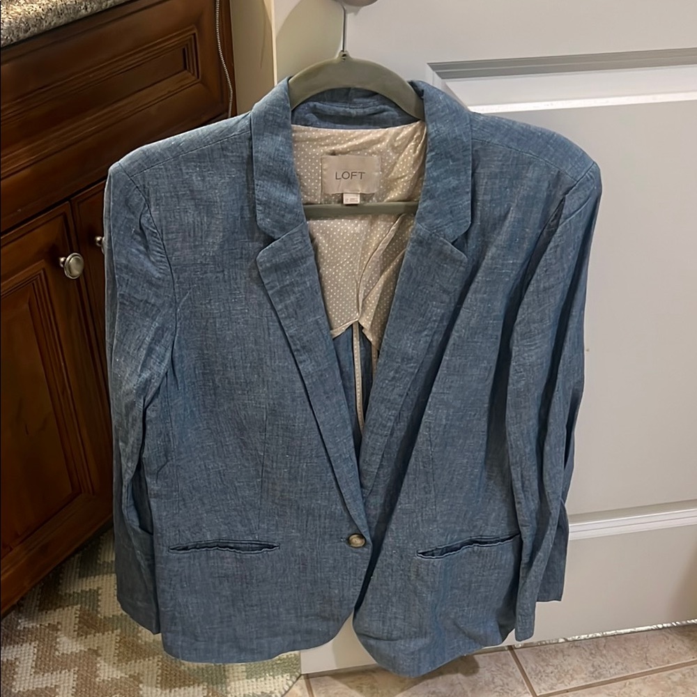 LOFT Blue Sport Coat Tailored Blazer